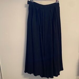 Vintage Anne Klein Navy Wool Blend Maxi Skirt